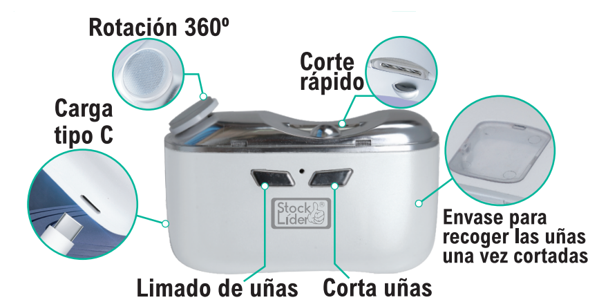 Corta uñas eléctrico